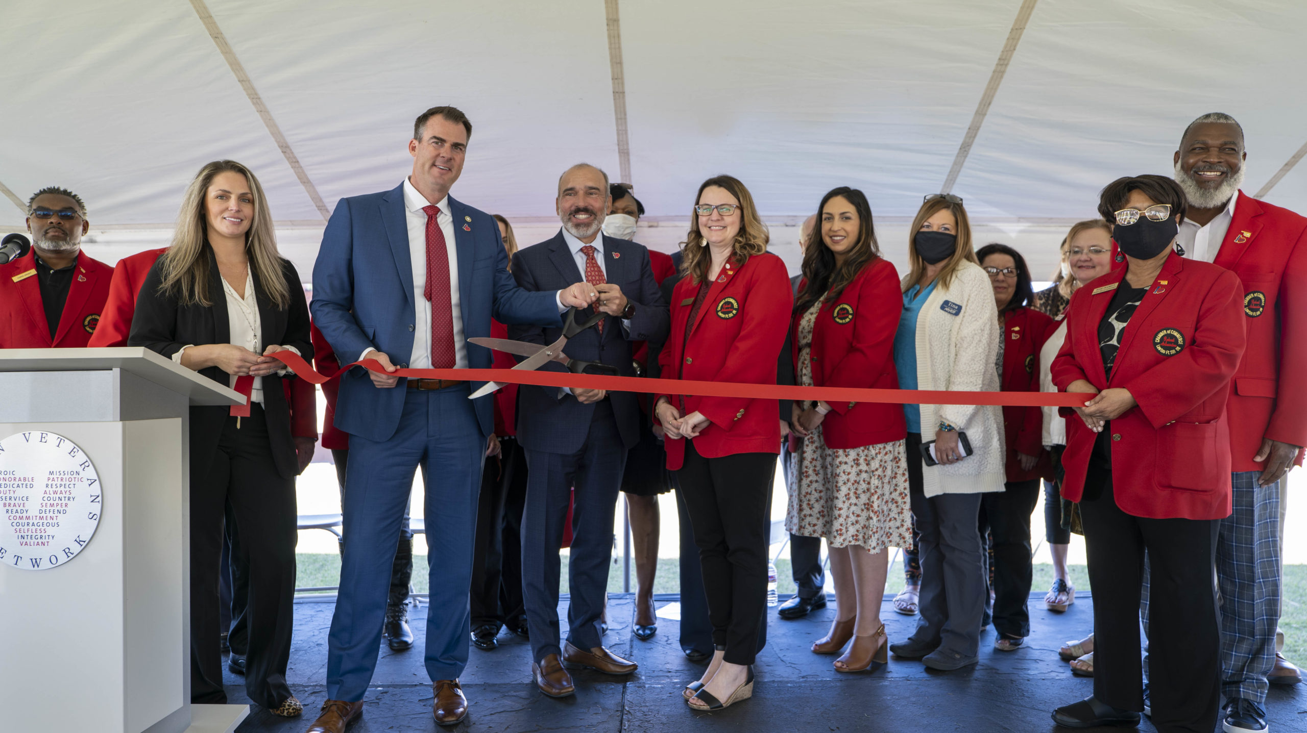 The ribbon-cutting at the Lawton Public Opening Event