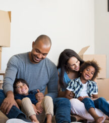 Family with children Preparing for Military PCS Move