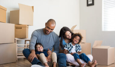 Family with children Preparing for Military PCS Move
